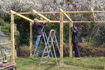 Constructing Scout Hut Frame