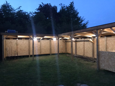 Scout Hut lit by Solar powered Lights